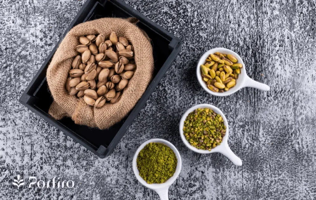 various types of pistachio powders in different sizes
porfiro