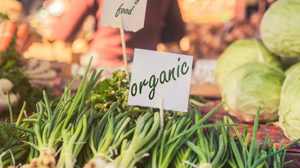 Organic label on agricultural products