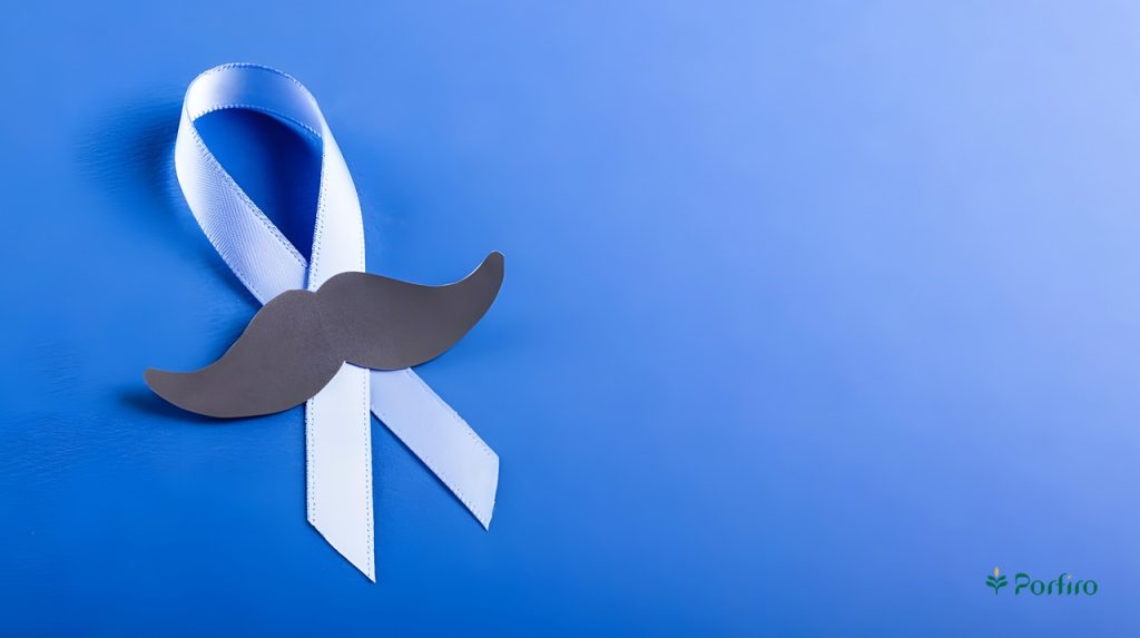 Blue tape stuck to the screen with a male mustache symbol