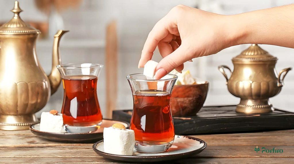 Two cups of Turkish tea