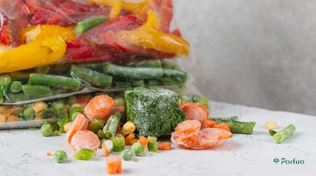 Some frozen and chilled vegetables